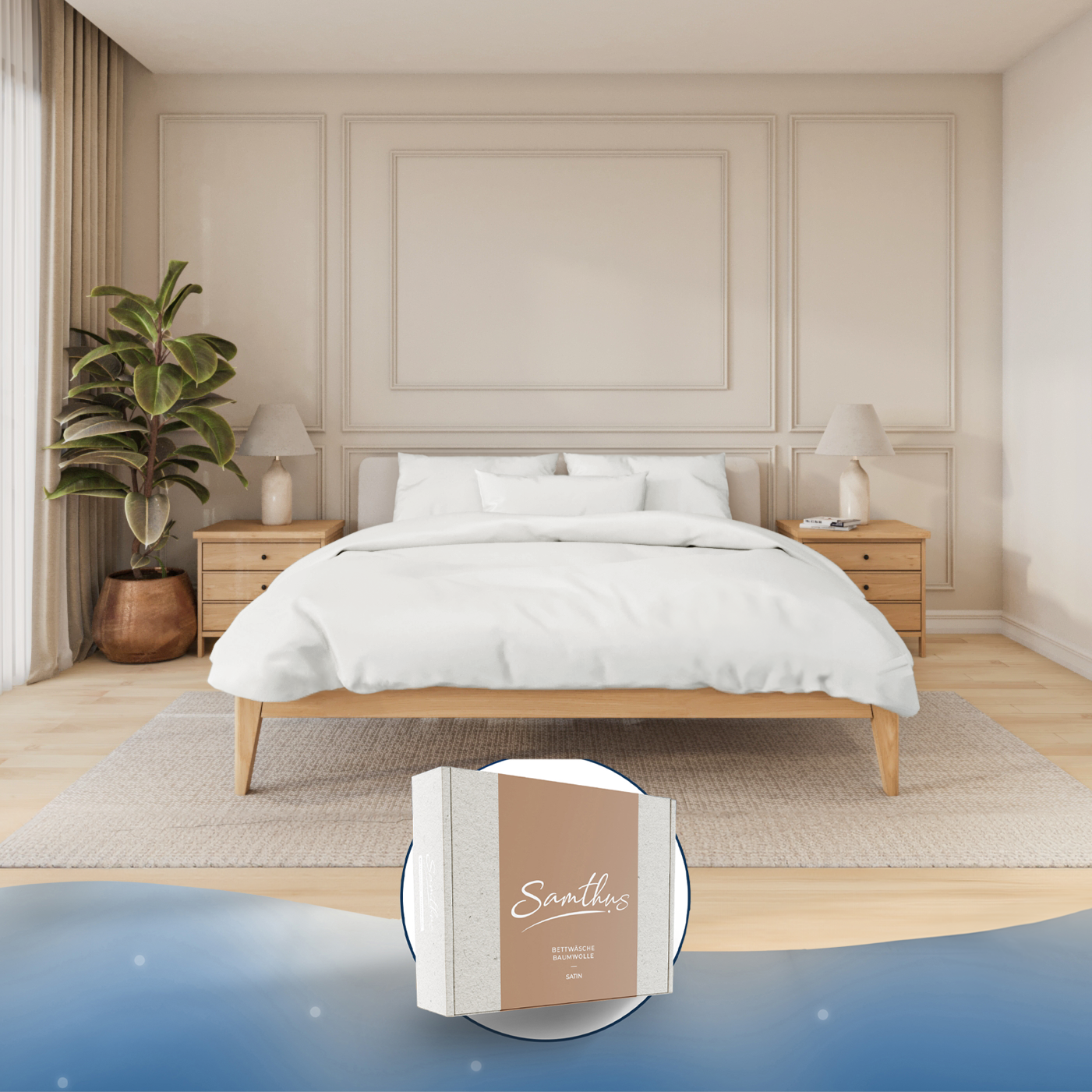Gewichtsdecke Bettwäsche aus Baumwollsatin 🛏️| Bettwäsche online kaufen